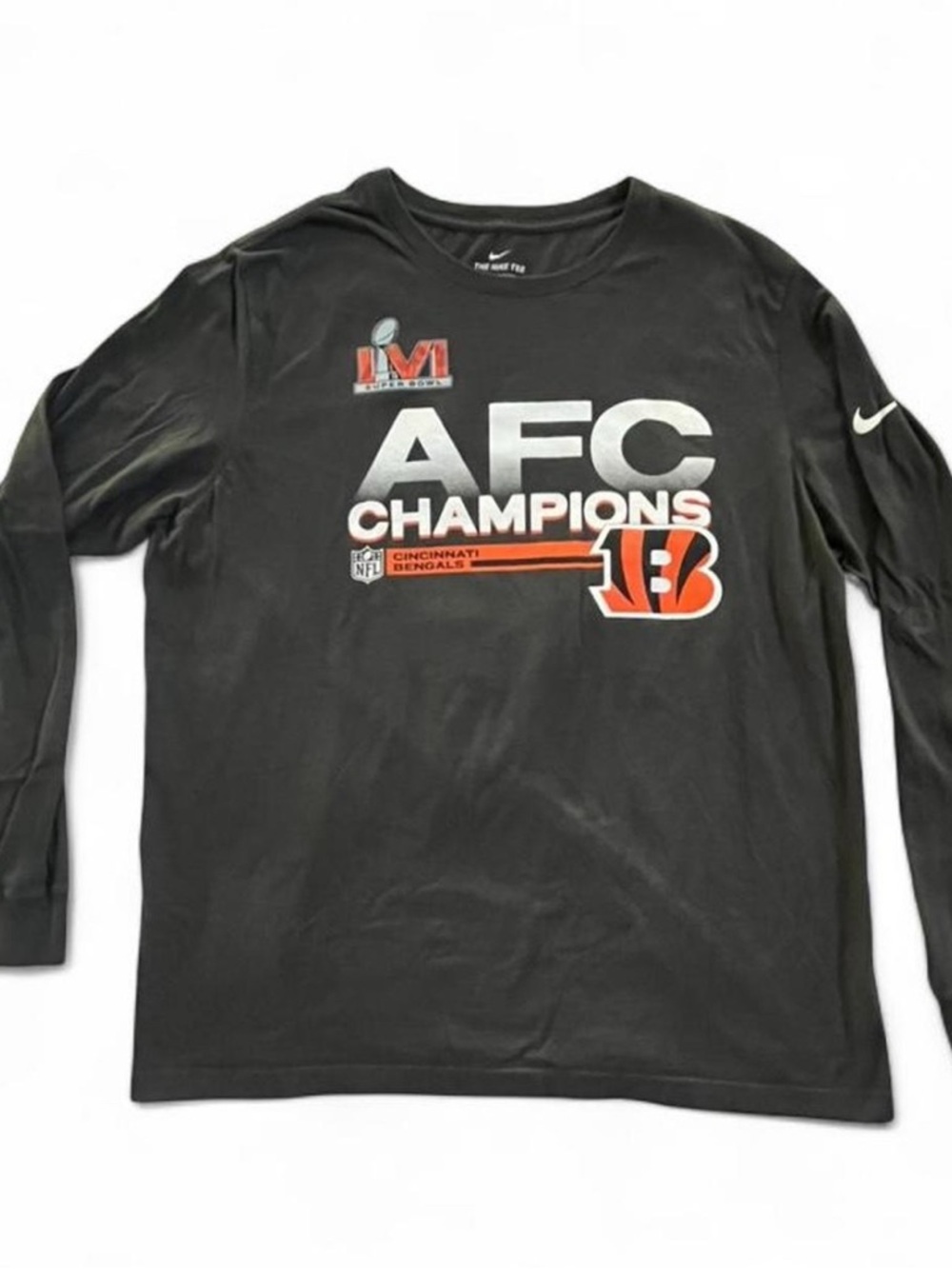 Nike Black NFL Cincinnati Bengals AFC Champions Long Sleeve Tee